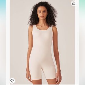 Maternity Pregnancy Jumpsuit, cream Size M